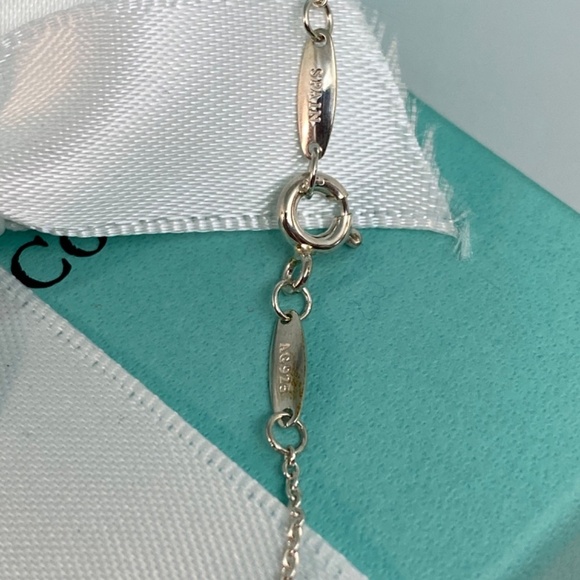 Tiffany & Co Elsa Peretti mini  Bean Necklace 925 sterling silver 16”box Nice - Picture 5 of 10